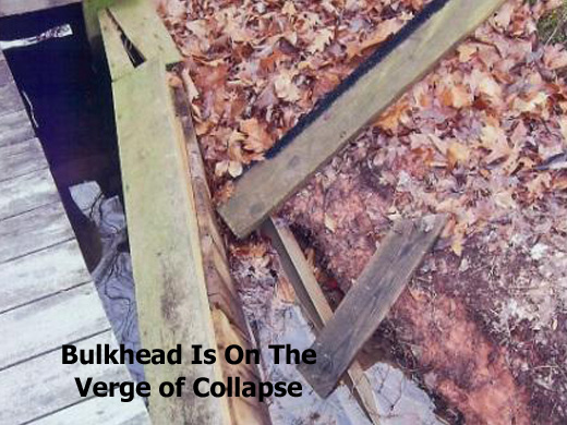 Bulkhead is on the verge of collapse