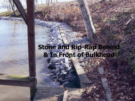 Stone Behind & In Front of Bulkhead to protect shoreline