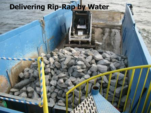 Deliver Rip-Rap Lake Gaston