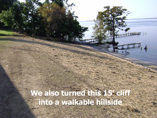 Walkable Hill after Rip-Rap Placement